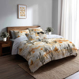 Abstract Bedding Set 5 Pcs - Boho Desert Minimal Duvet Cover And Throw Pillow Set