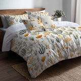 Boho Bedding Set of 5 - Boho Desert Minimal Duvet Cover And Throw Pillow Set