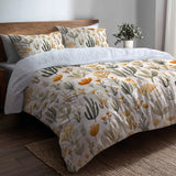 Boho Bedding Set of 5 - Boho Desert Minimal Duvet Cover And Throw Pillow Set