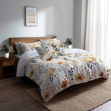 Boho Bedding Set - Botanical Sand Garden Duvet Cover And Cushion Set