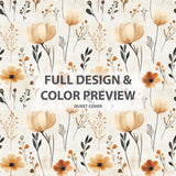 Boho Bedding Set - Botanical Sand Garden Duvet Cover And Cushion Set