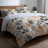 Boho Bedding Set of 5 - Botanical Sand Garden Duvet Cover And Throw Pillow Set