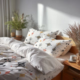 Boho Bedding Set of 5 - Nomad Spirit Duvet Cover And Throw Cushion Set