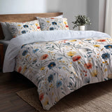 Boho Bedding Set - Boho Meadow Flowers Duvet Cover And Cushion Set