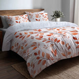 Floral 5 Pcs Bedding Set - Terra Leaves In Autumn Duvet Cover And Pillow Set