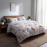 Boho Bedding Set of 5 - Nomadic Bloom Duvet Cover And Throw Pillow Set