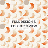 Modern Bedding Set of 5 - Terracotta Moon Duvet Cover And Throw Cushion Set