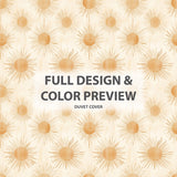 Starburst 5 Pcs Bedding Set - Boho Sun Glow Duvet Cover And Pillow Set