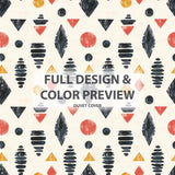 Abstract Duvet Cover Set of 5 - Boho Tribe Marks Bedding And Throw Pillow Set