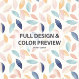 Boho Bedding Set of 5 - Blue And Pink Boho Petals Duvet Cover And Throw Pillow Set