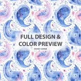 Boho Bedding Set - Blue And Pink Delicate Paisley Duvet Cover And Cushion Set