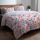 Paisley 5 Pcs Bedding Set - Summer Glam Paisley Petals Duvet Cover And Pillow Set
