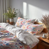Paisley 5 Pcs Bedding Set - Summer Glam Paisley Petals Duvet Cover And Pillow Set