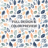 Paisley Duvet Cover Set of 5 - Blue And Orange Paisley Petals Bedding And Throw Pillow Set