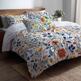 Paisley 5 Pcs Bedding Set - Colorful Summer  Paisley Gardens Duvet Cover And Pillow Set