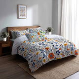 Paisley 5 Pcs Bedding Set - Colorful Summer  Paisley Gardens Duvet Cover And Pillow Set