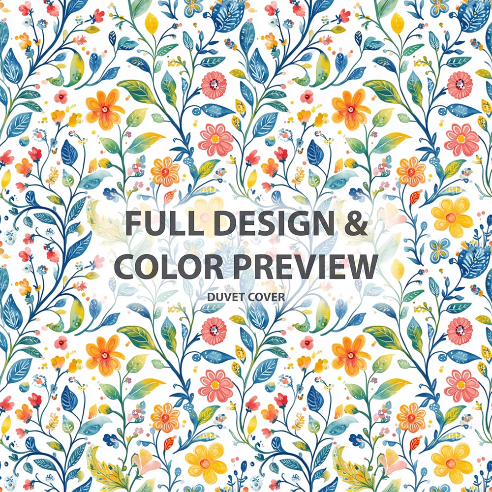 Paisley Duvet Cover Set of 5 - Colorful Summer  Paisley Gardens Bedding And Throw Pillow Set