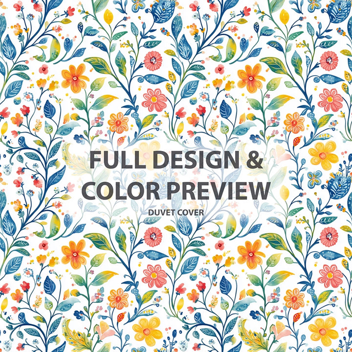 Paisley Duvet Cover Set of 5 - Colorful Summer  Paisley Gardens Bedding And Throw Pillow Set