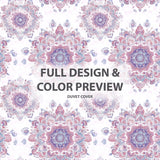 Boho Bedding Set - Soft Purple Mandala Duvet Cover And Cushion Set