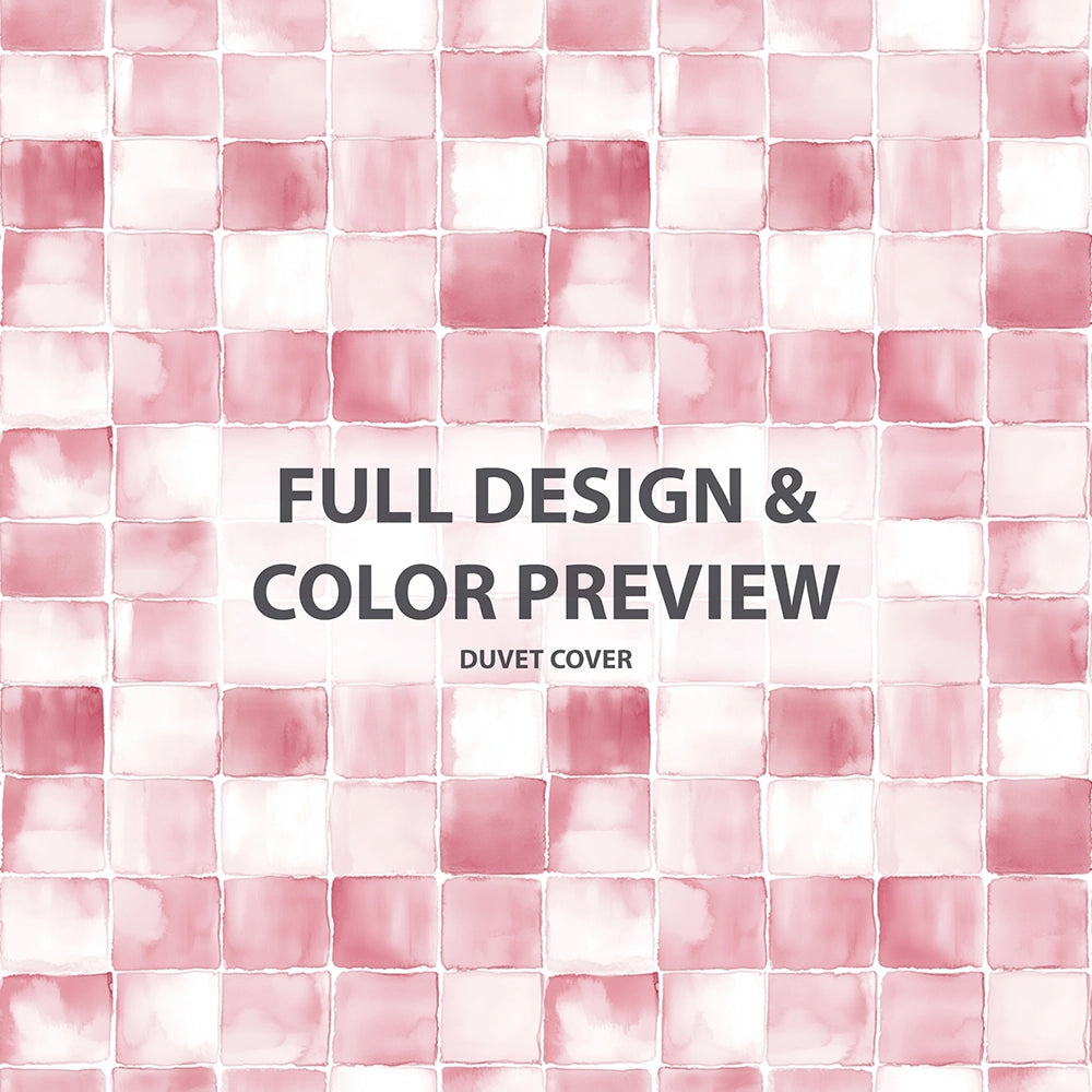 Patchwork Duvet Cover Set of 5 - Pink And White Blush Quilt Bedding And Throw Pillow Set