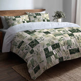 Patchwork Duvet Cover Set of 5 - Meadows Quilt Bedding And Throw Pillow Set