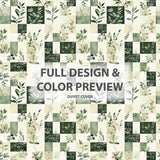 Patchwork Duvet Cover Set of 5 - Meadows Quilt Bedding And Throw Pillow Set