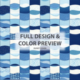 Patchwork Duvet Cover Set of 5 - Ocean Quilt Bedding And Throw Pillow Set