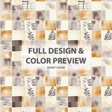 Country / Farmhouse Bedding Set of 5 - Neutral Mix Quilt Duvet Cover And Throw Pillow Set