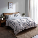 Toile Duvet Cover Set of 5 - Botanical Toile Bedding And Throw Pillow Set