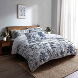 Toile 5 Pcs Bedding Set - Toile Wash Duvet Cover And Pillow Set