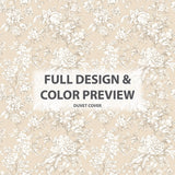 French Country Bedding Set of 5 - Gentle Toile Duvet Cover And Throw Pillow Set