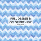 Boho 3 Pcs Bedding Set - Blue And White Cloud Chevron Duvet Cover with Shams