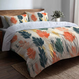 Boho Bedding Set of 5 - Meadow Ikat Duvet Cover And Throw Cushion Set