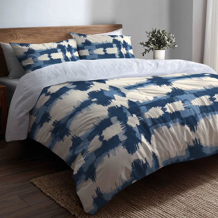 Modern Bedding Set - Horizon Ikat Duvet Cover And Cushion Set
