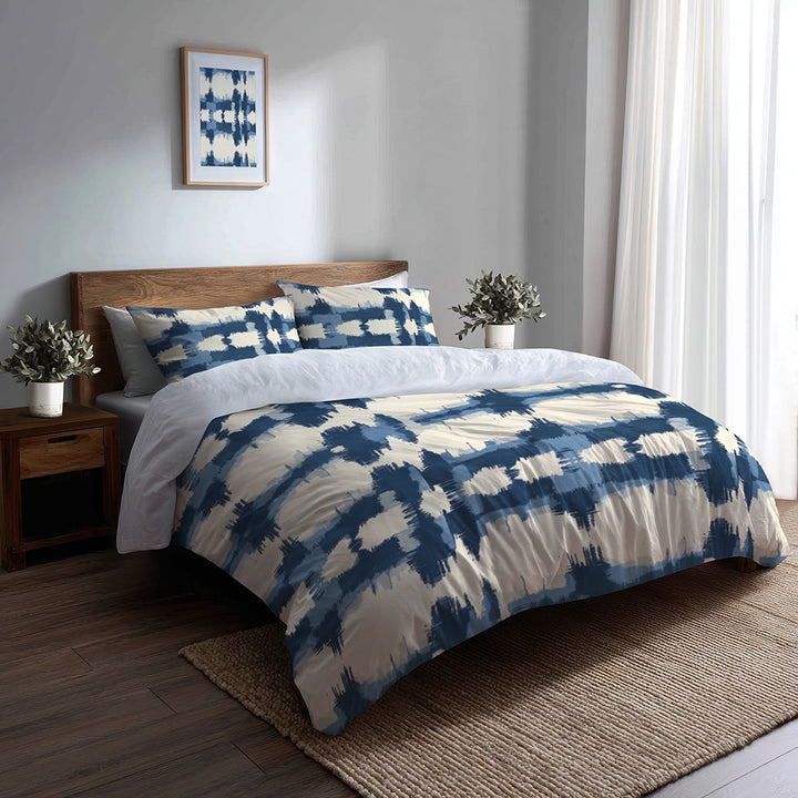 Modern Bedding Set - Horizon Ikat Duvet Cover And Cushion Set