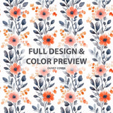 French Country Bedding Set of 5 - Bloom Line Of Poppies Duvet Cover And Throw Pillow Set