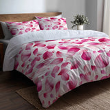 Abstract Bedding Set 5 Pcs - Petal Dust Duvet Cover And Throw Pillow Set
