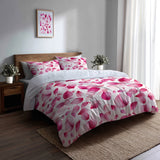 Abstract Bedding Set 5 Pcs - Petal Dust Duvet Cover And Throw Pillow Set
