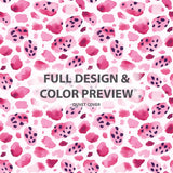 Modern Bedding Set of 5 - Soft Pink Leopard Print Duvet Cover And Throw Cushion Set