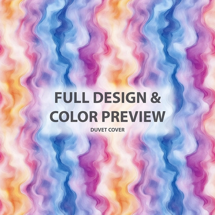 Starburst Bedding Set - Pastel Cosmic Wave Duvet Cover Set