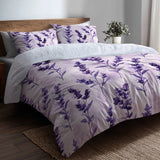 French Country Bedding Set of 5 - Soft Lavender Dreams Duvet Cover And Throw Pillow Set