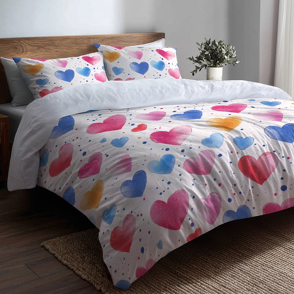 Starburst 5 Pcs Bedding Set - Kids Love Spark Duvet Cover And Pillow Set