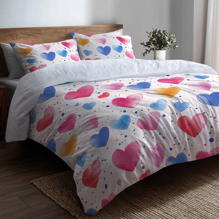 Starburst 5 Pcs Bedding Set - Kids Love Spark Duvet Cover And Pillow Set