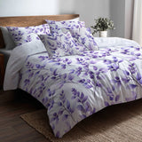 Abstract Bedding Set 5 Pcs - Lavender Drift Duvet Cover And Throw Pillow Set