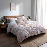 French Country Bedding Set - Cottage Pink Fields Duvet Cover And Cushion Set