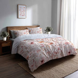 French Country Bedding Set - Cottage Pink Fields Duvet Cover And Cushion Set