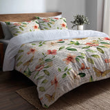 French Country Bedding Set of 5 - Garden Letters Duvet Cover And Throw Cushion Set