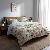 French Country Bedding Set of 5 - Garden Letters Duvet Cover And Throw Cushion Set