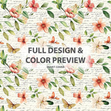 French Country Bedding Set of 5 - Garden Letters Duvet Cover And Throw Cushion Set