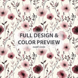 Country / Farmhouse Bedding Set of 5 - Rose Meadow Duvet Cover And Throw Pillow Set